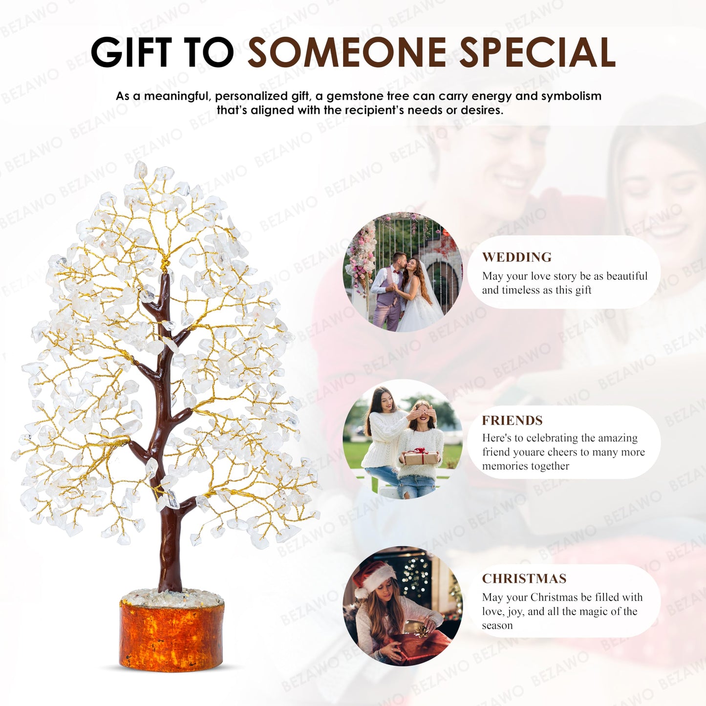 Green Jade Feng Shui Healing Crystals Tree of Life Handmade Gemstone Crystal Tree Bonsai for Spiritual Gifts Home Decor Present mum Gift for Women birthday gifts for men house warming gifts, 10-12"
