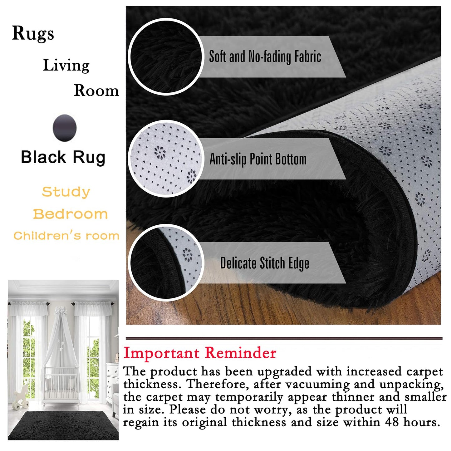 GJWLaie Rugs Living Room Grey Area Rugs for Bedroom Anti Silp Soft Shaggy Tie-Dye Plush Fluffy Living Room Rug Indoor Home Kidsroom Decor Carpet(Grey 120 * 160cm)
