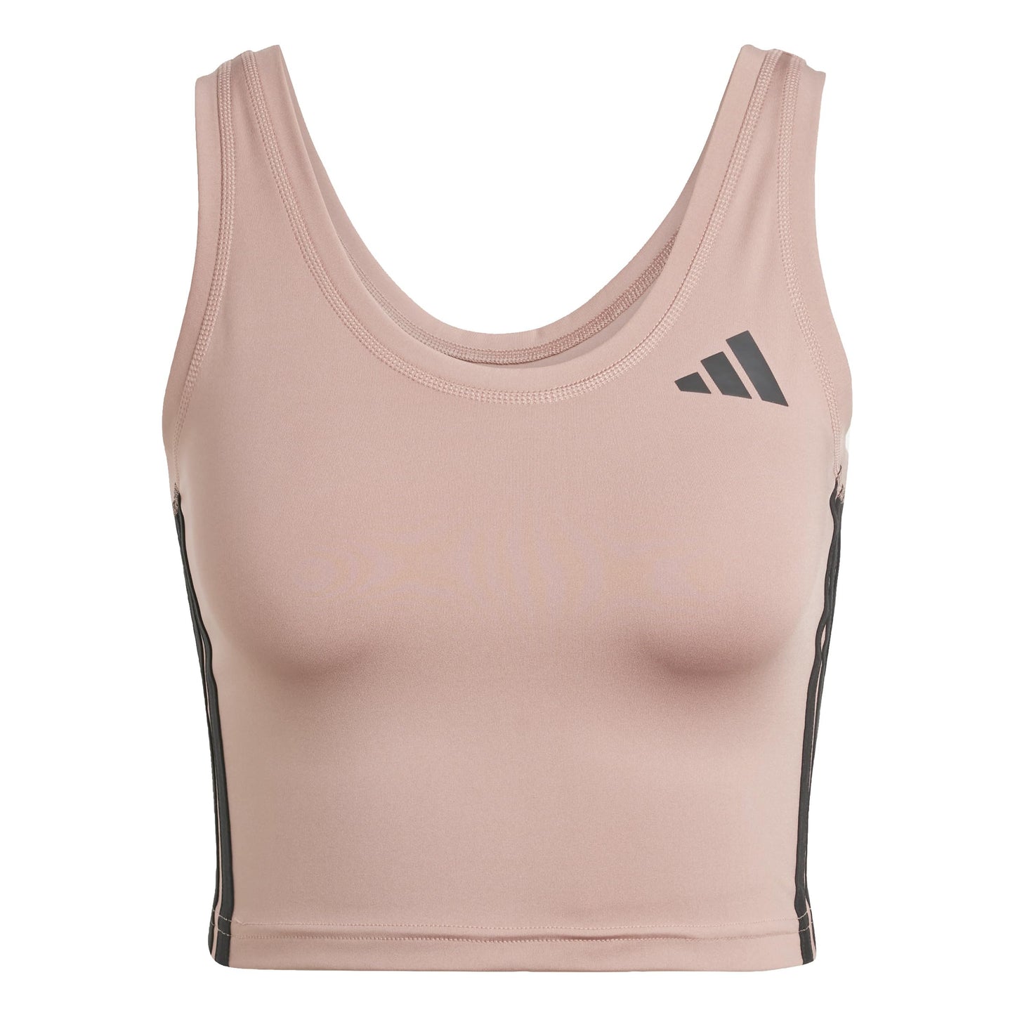 adidas Women's Train Essentials 3-Stripes Cropped Tank Top T-Shirt