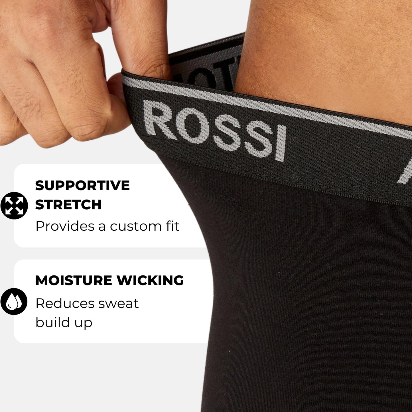 ANTONIO ROSSI (12-Pack) Men's Fitted Boxer Hipsters - Mens Boxers Shorts Multipack with Elastic Waistband - Cotton Rich, Soft and Comfortable Underwear