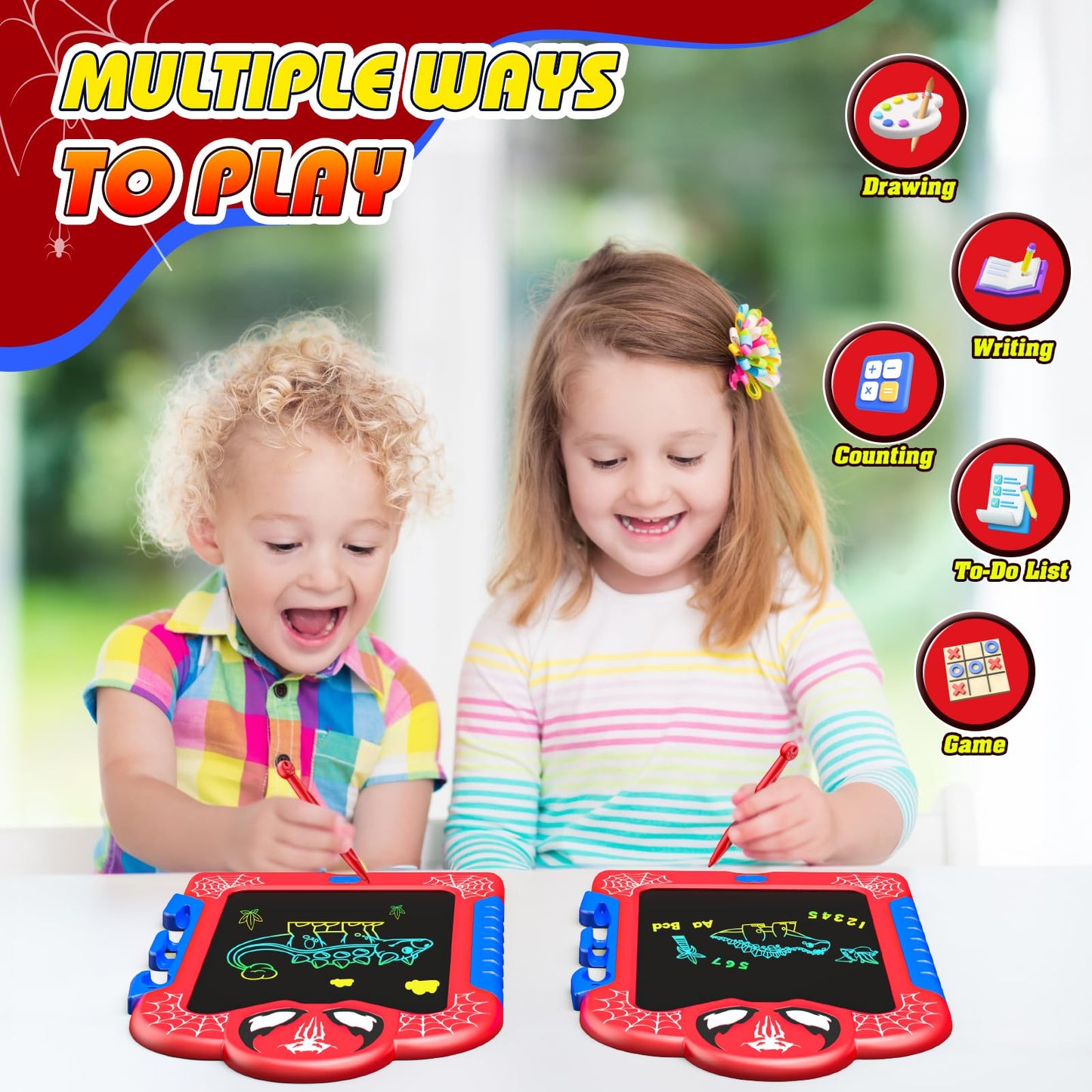 Braxel Toys for 3-8 Year Old Boys Girls, 8.5inch Drawing Pad Toddler Toys LCD Writing Tablet, Doodle Board Travel Games Plane Activities for Kids 1st Birthday Gifts for Boys Girls
