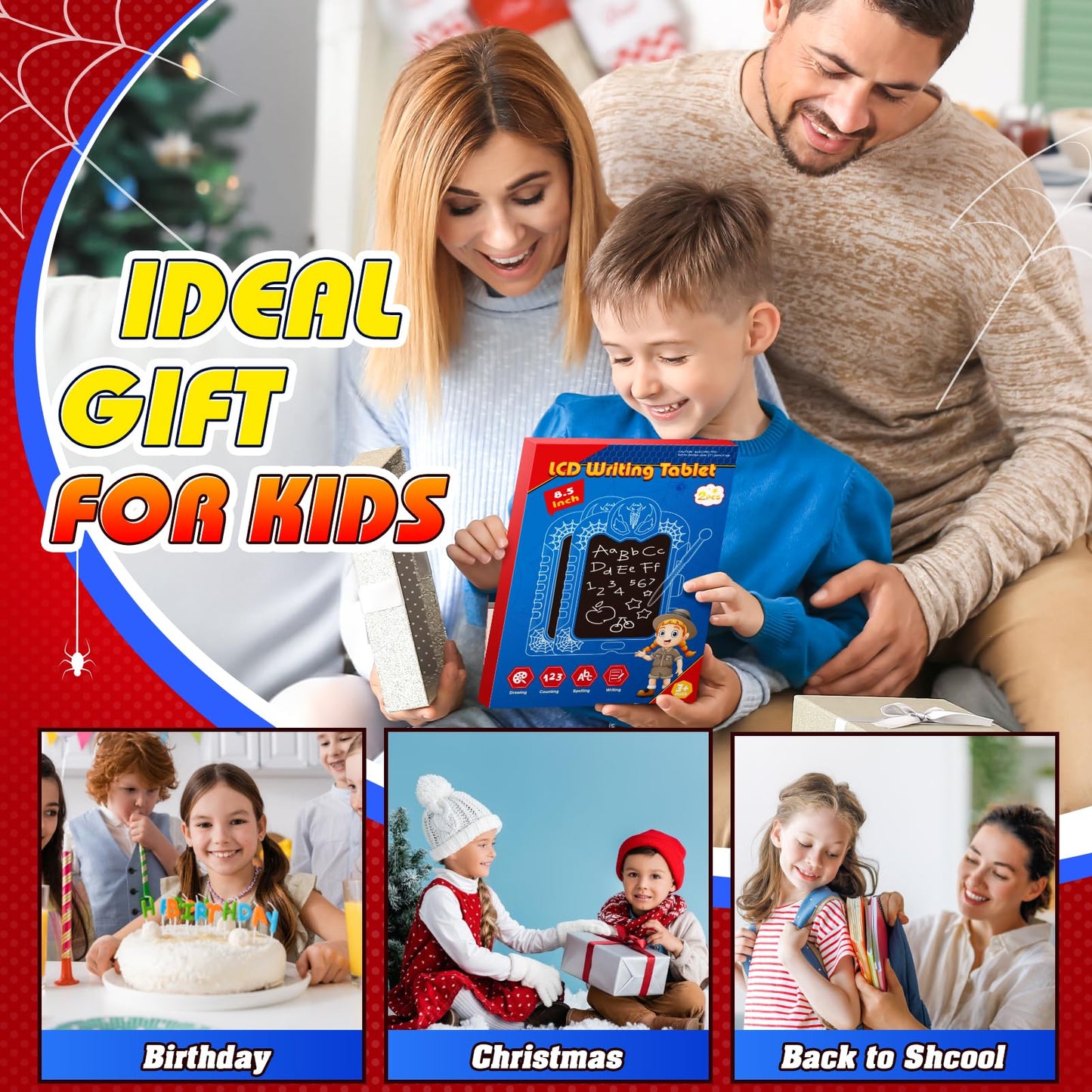 Braxel Toys for 3-8 Year Old Boys Girls, 8.5inch Drawing Pad Toddler Toys LCD Writing Tablet, Doodle Board Travel Games Plane Activities for Kids 1st Birthday Gifts for Boys Girls