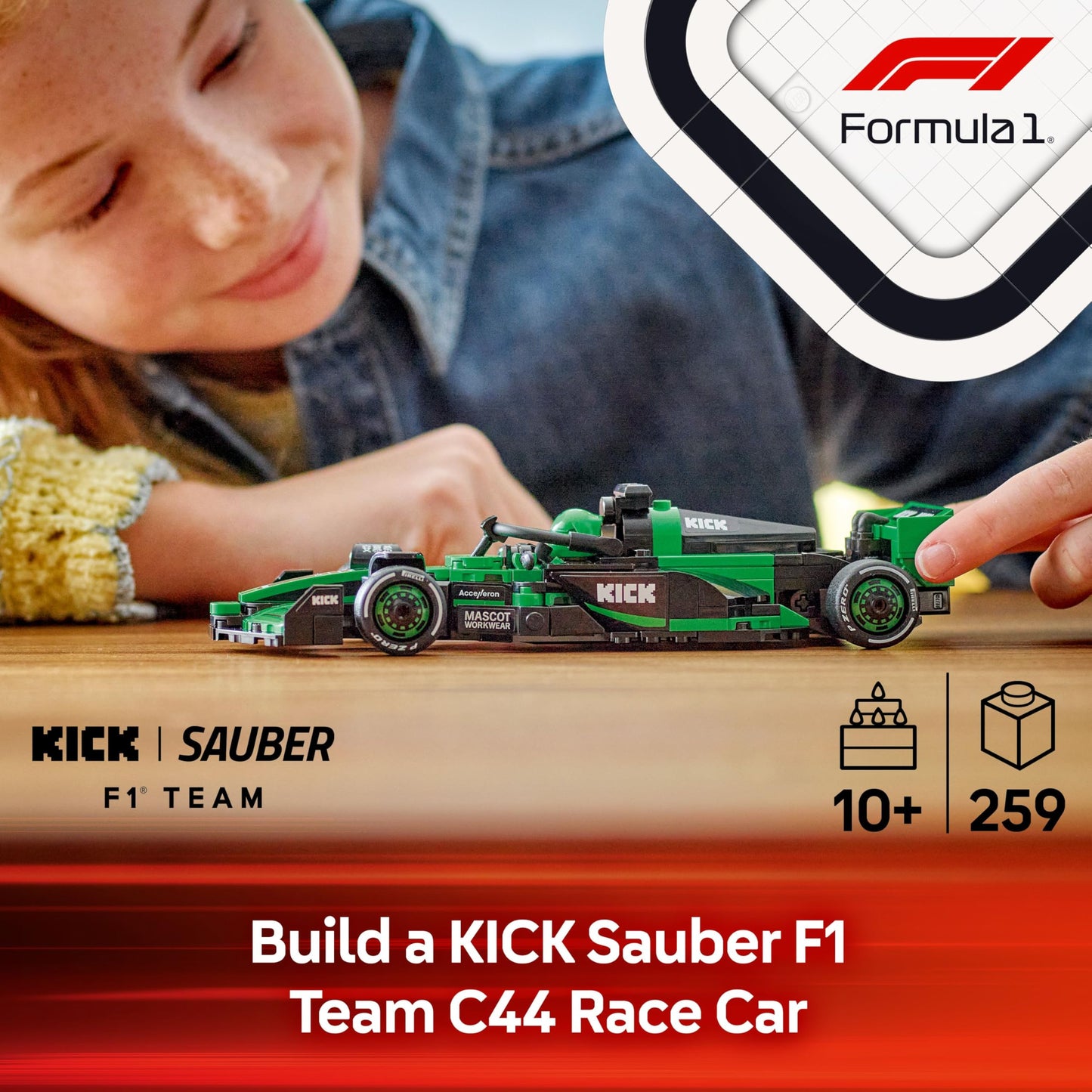 LEGO Speed Champions Ferrari SF-24 F1 Race Car Toy with a Collectible Formula 1 Driver Minifigure - Model Kits for 10+ Year Old Boys & Girls or Adult Motorsport Fans 77242