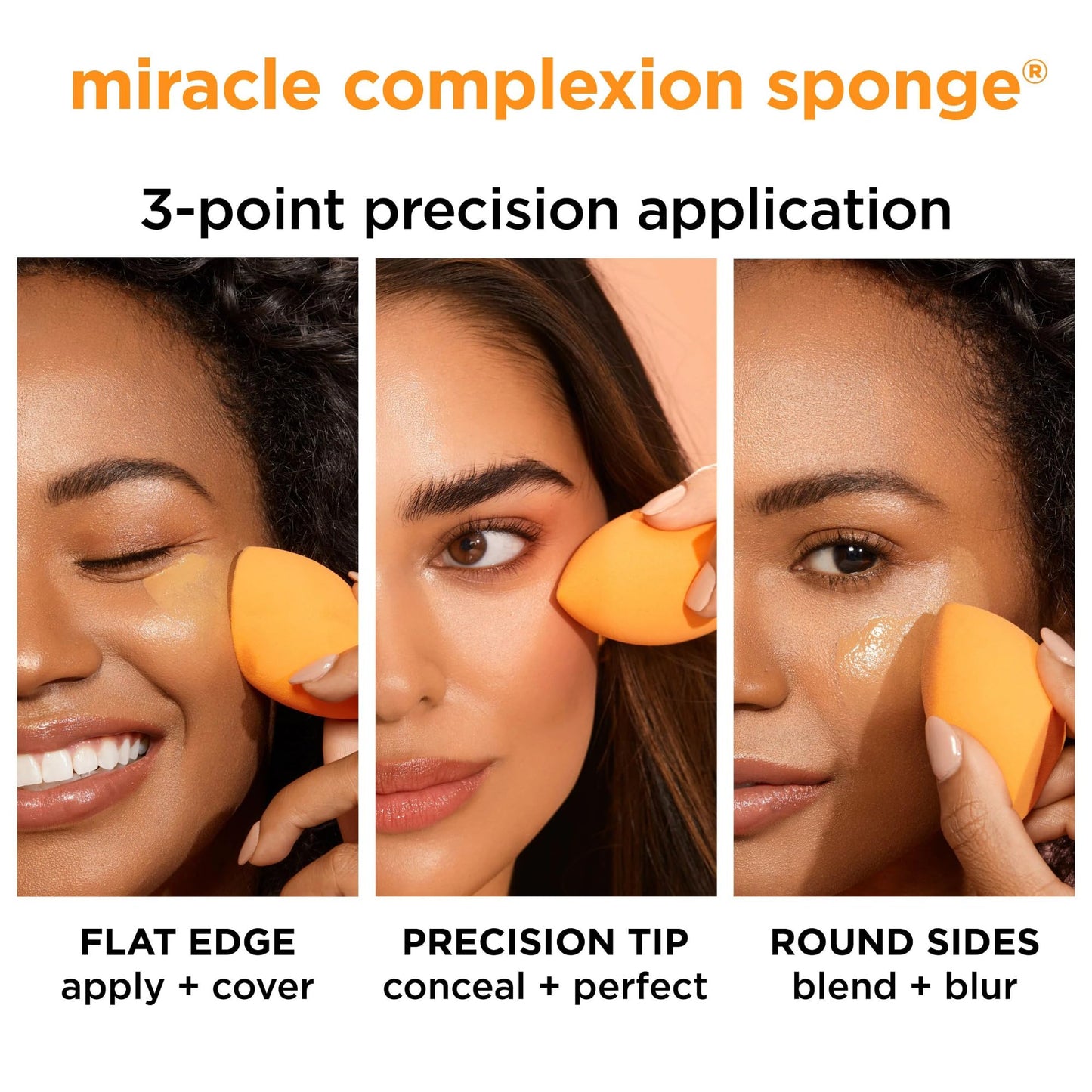 REAL TECHNIQUES,5 Count (Pack of 1) Everyday Essentials Makeup Brush Complete Face Set (Miracle Complexion Sponge, Expert Face, Blush, Setting and Deluxe Crease Brushes)