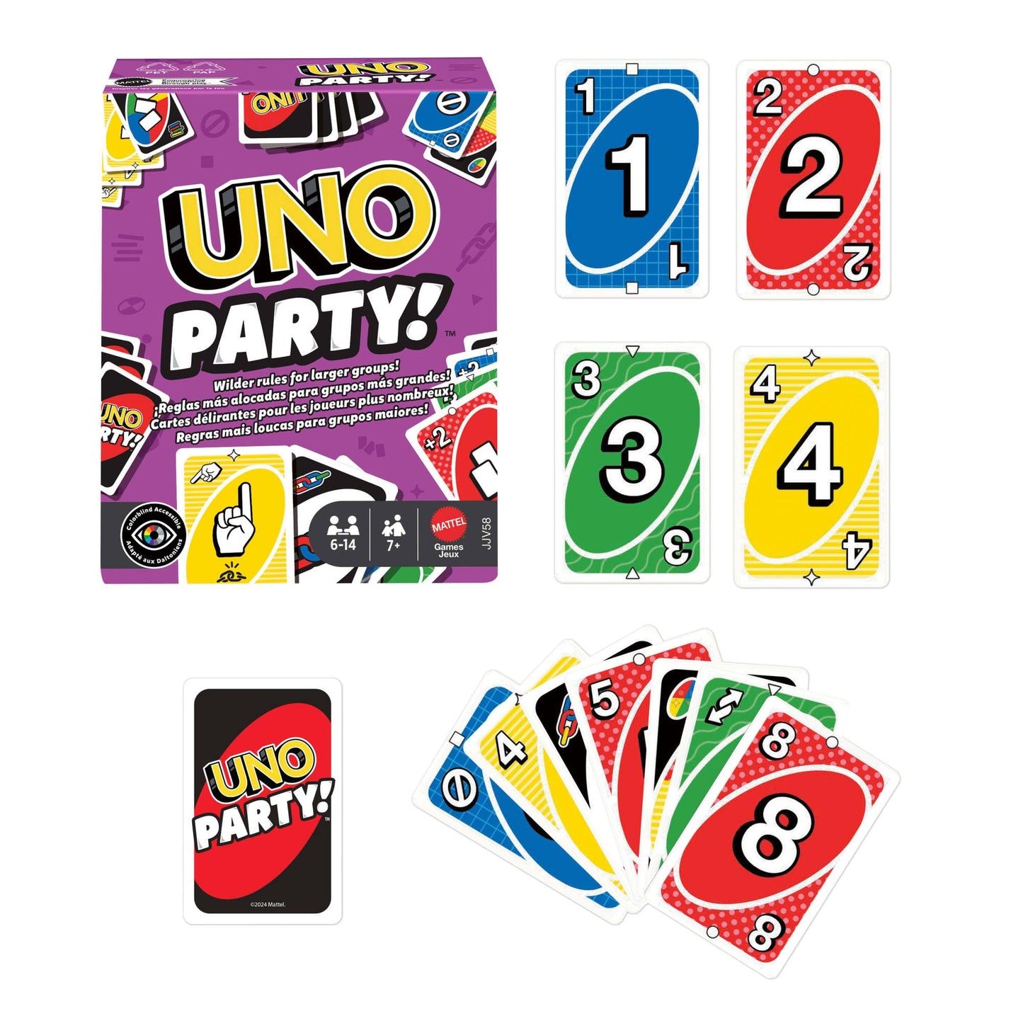 Mattel Games UNO, Classic Card Game for Kids and Adults for Family Game Night, Use as a Travel Game or Engaging Gift for Kids, 2 to 10 Players, Ages 7 and Up, W2087
