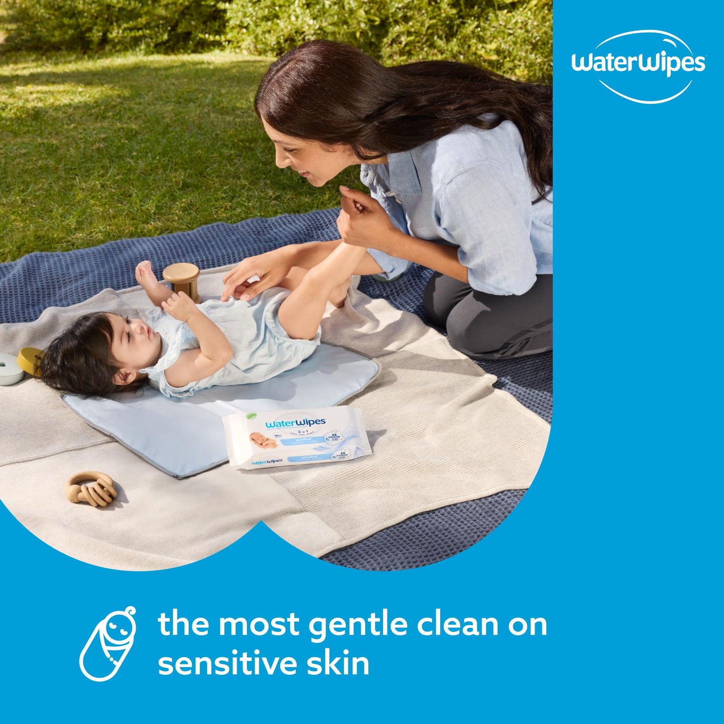 WaterWipes Original Baby Wipes, 720 Count (12 Packs), 99.9% Water, 3-In-1 Cleans, Cares, Protects, Unscented, Packaging May Vary