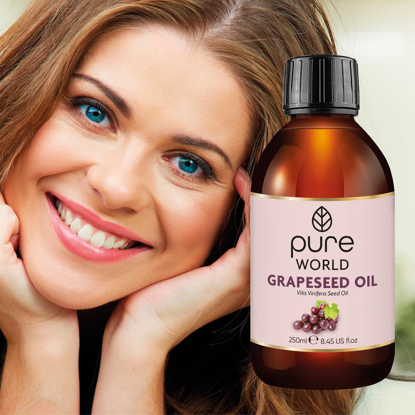 Pure World Natural Castor Oil 250ML Cold & Freshly Pressed 100% Pure and Undiluted Hexane Free Nourish Your Skin and Hair Eyebrows, Nails, Beard, Hair, Eyelash Growth Food Grade