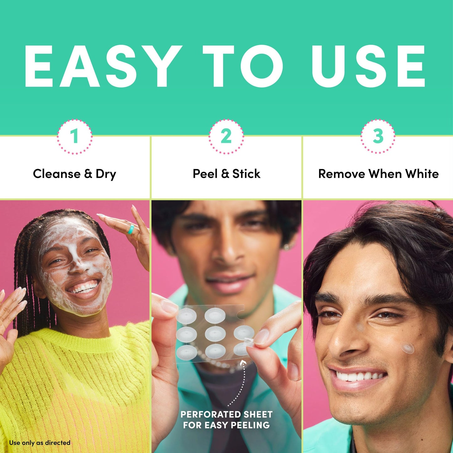 Dots for Spots Acne Patches - Pack of 60 Translucent Hydrocolloid Pimple Patch Spot Treatment Stickers for Face and Body - Fast-Acting, Vegan & Cruelty Free Skin Care