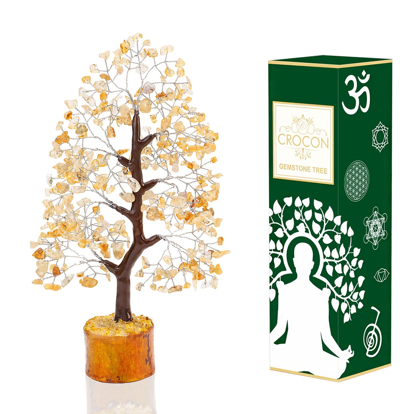 Green Jade Feng Shui Healing Crystals Tree of Life Handmade Gemstone Crystal Tree Bonsai for Spiritual Gifts Home Decor Present mum Gift for Women birthday gifts for men house warming gifts, 10-12"
