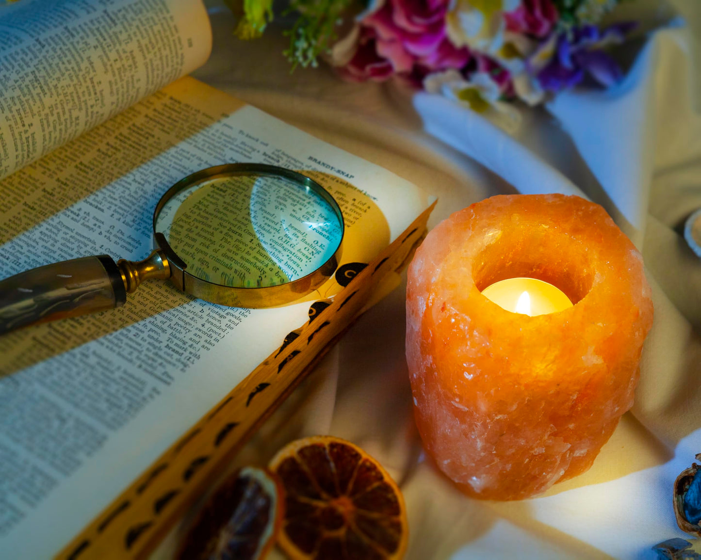 Amazing Health Wellness Natural Himalayan Salt Tealight Holders Chunky (2)