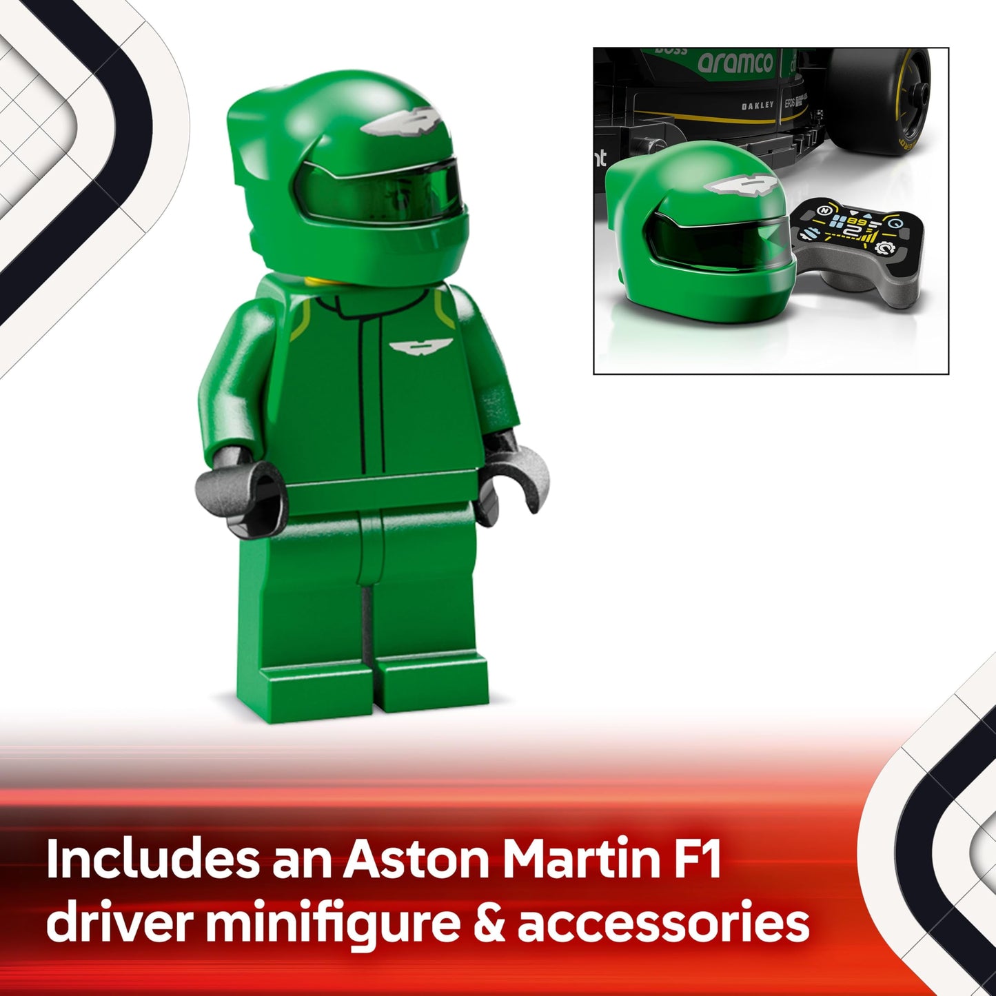 LEGO Speed Champions Ferrari SF-24 F1 Race Car Toy with a Collectible Formula 1 Driver Minifigure - Model Kits for 10+ Year Old Boys & Girls or Adult Motorsport Fans 77242