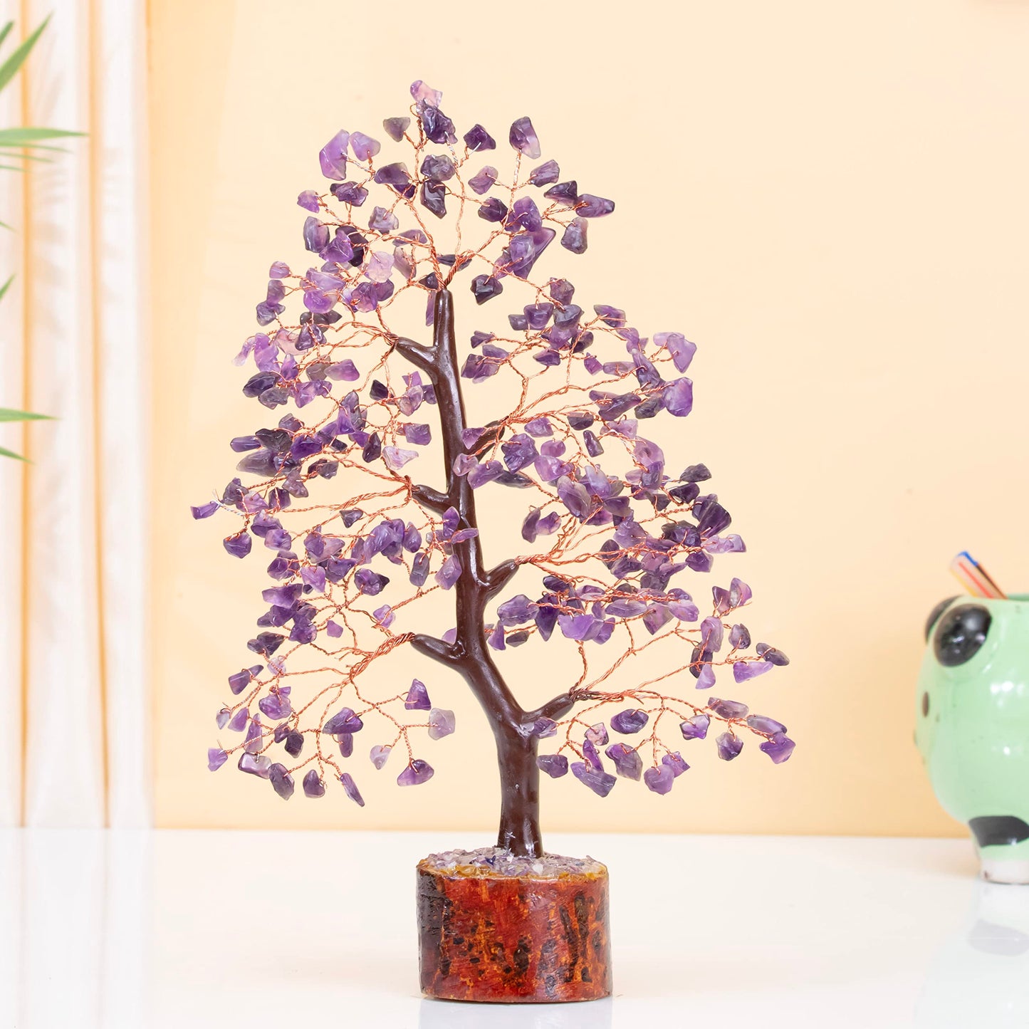 Green Jade Feng Shui Healing Crystals Tree of Life Handmade Gemstone Crystal Tree Bonsai for Spiritual Gifts Home Decor Present mum Gift for Women birthday gifts for men house warming gifts, 10-12"