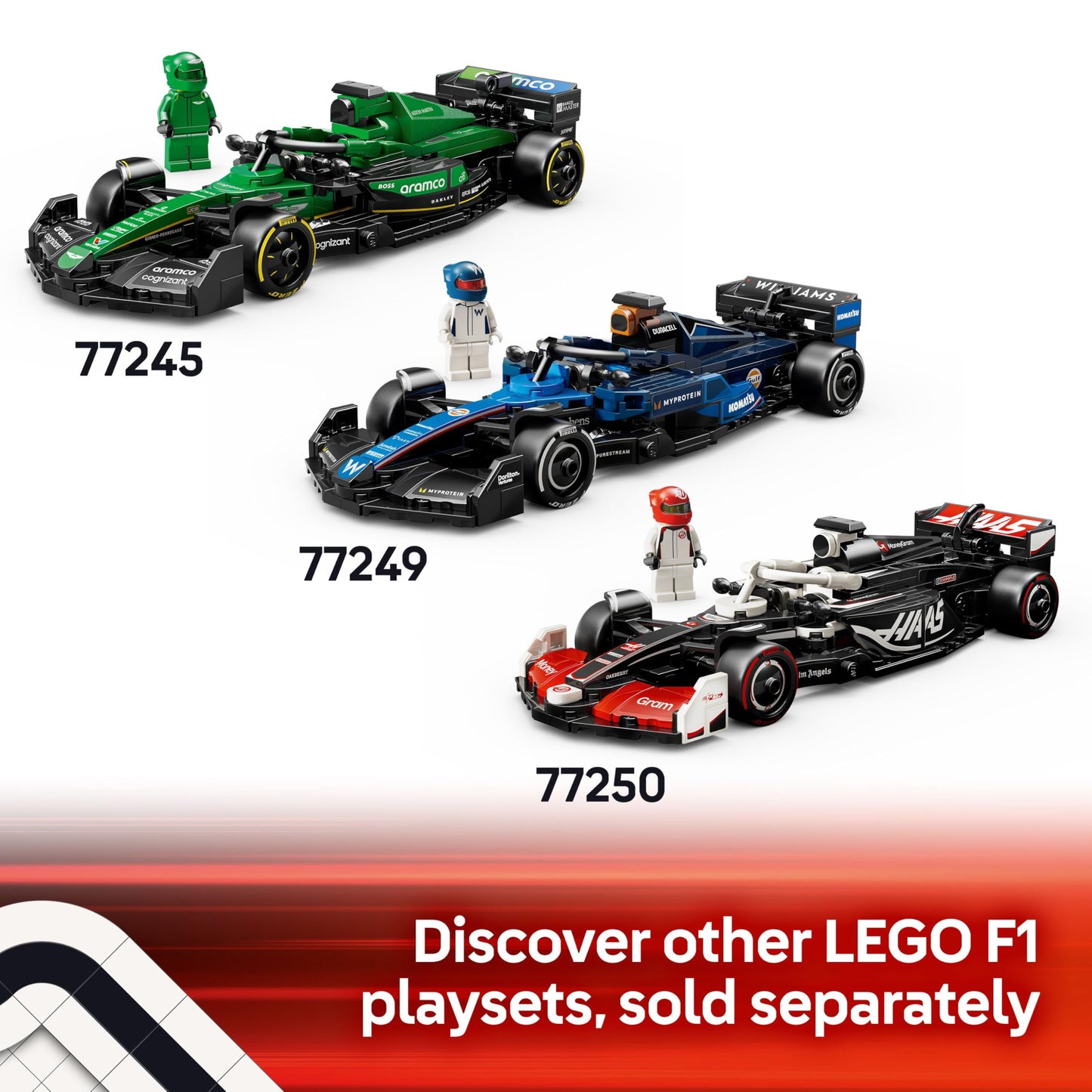 LEGO Speed Champions Ferrari SF-24 F1 Race Car Toy with a Collectible Formula 1 Driver Minifigure - Model Kits for 10+ Year Old Boys & Girls or Adult Motorsport Fans 77242