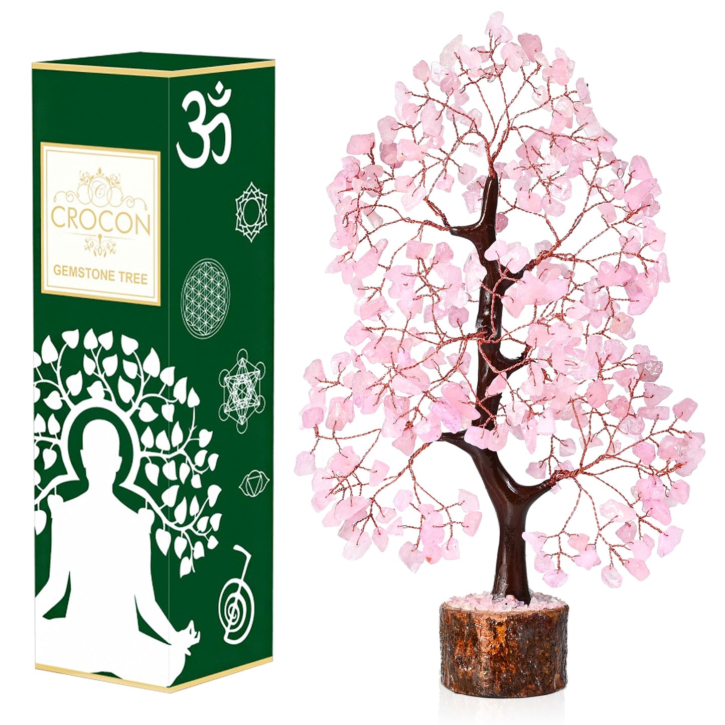 Green Jade Feng Shui Healing Crystals Tree of Life Handmade Gemstone Crystal Tree Bonsai for Spiritual Gifts Home Decor Present mum Gift for Women birthday gifts for men house warming gifts, 10-12"