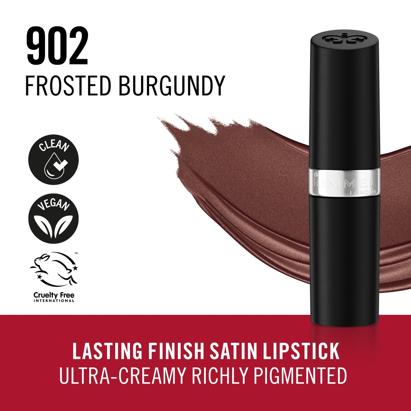 Rimmel Lasting Finish Lipstick 006 Pink Blush, Creamy Satin Finish, Long Lasting 8 HR Wear, Comfortable Formula, Rich Pigment
