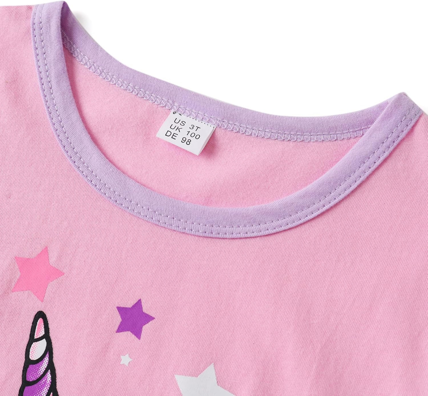 Dinopjs Girl's Pyjama Sets Cotton Dinosaur Unicorn Giraffe Pjs Kids Summer Short Pajamas for Girls 2-7 Years Children Clothes