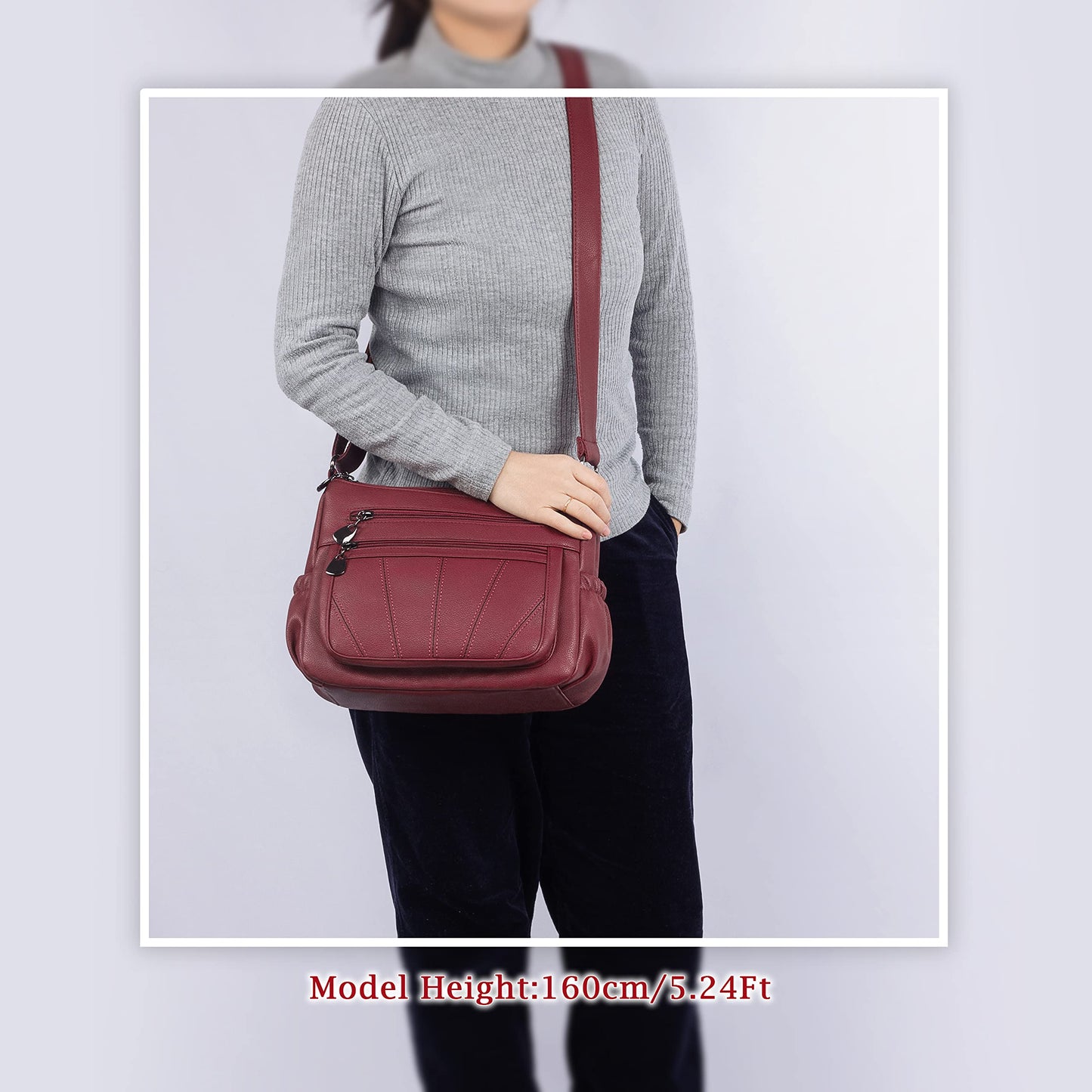 VOLGANIK ROCK White Medium Hobo Handbag for Women - Elegant Utility Cross-Body & Shoulder Bag - Work & Travel