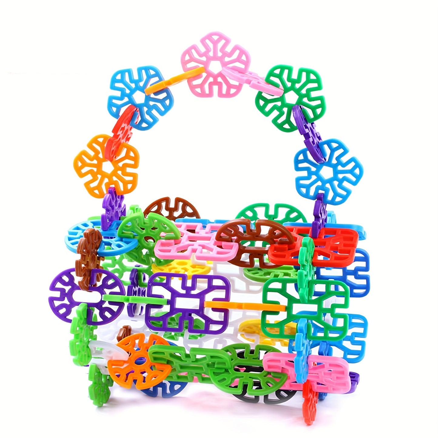 98pcs Snowflake Building Blocks Kit | Educational Puzzle for Kids