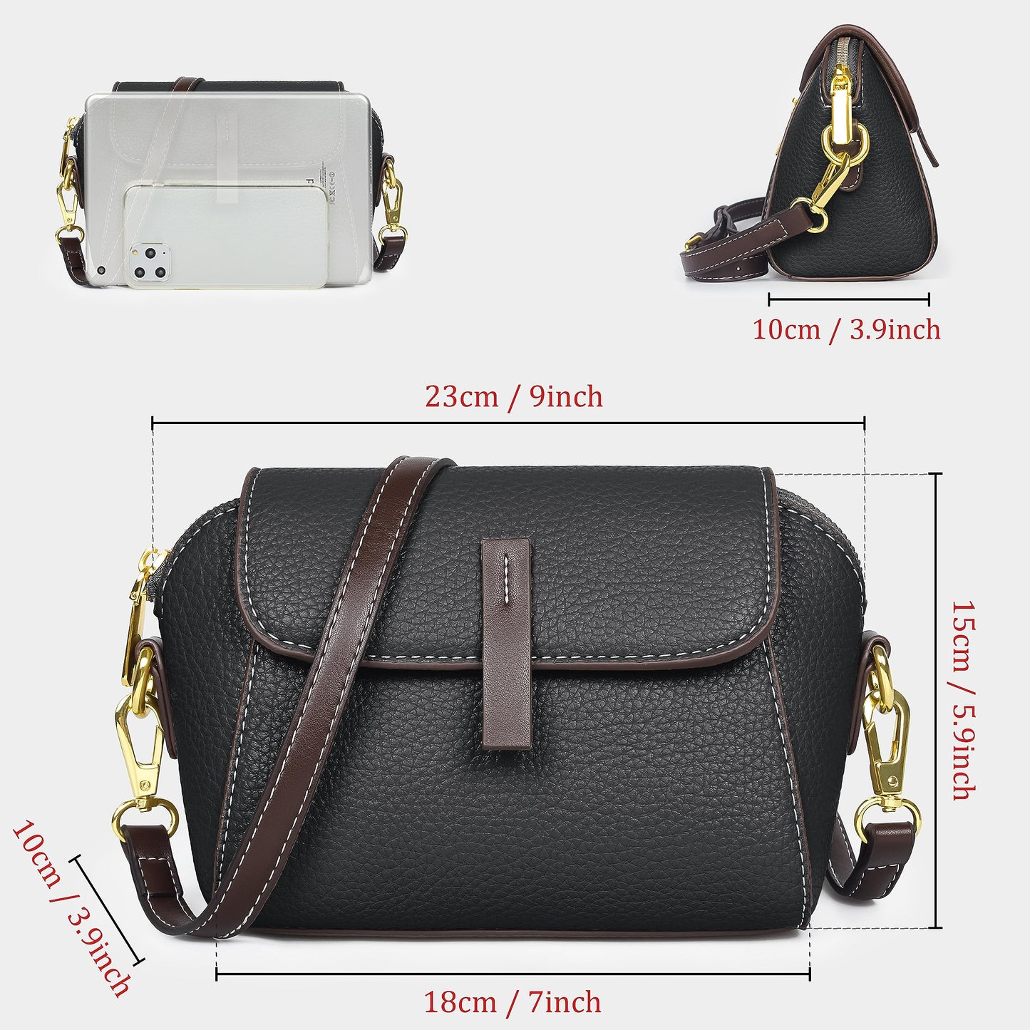 VOLGANIK ROCK White Medium Hobo Handbag for Women - Elegant Utility Cross-Body & Shoulder Bag - Work & Travel
