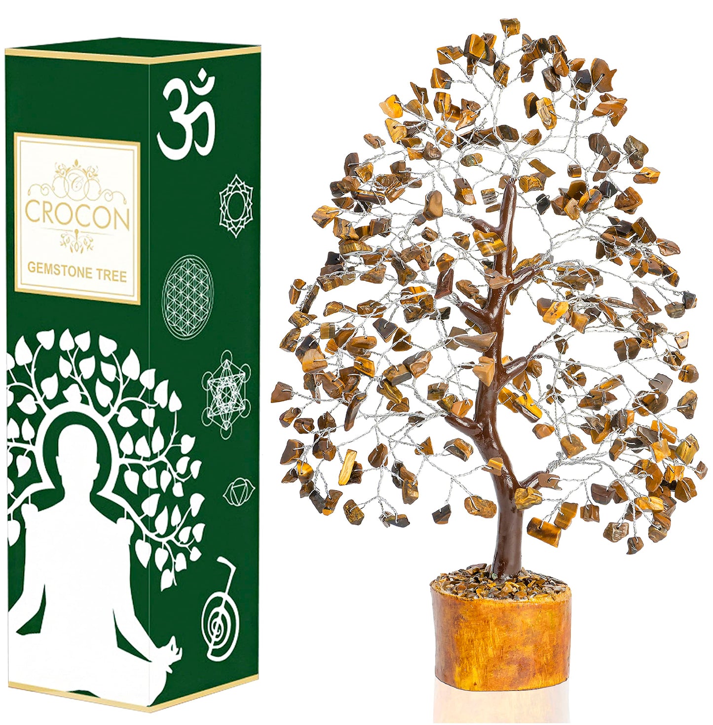Green Jade Feng Shui Healing Crystals Tree of Life Handmade Gemstone Crystal Tree Bonsai for Spiritual Gifts Home Decor Present mum Gift for Women birthday gifts for men house warming gifts, 10-12"