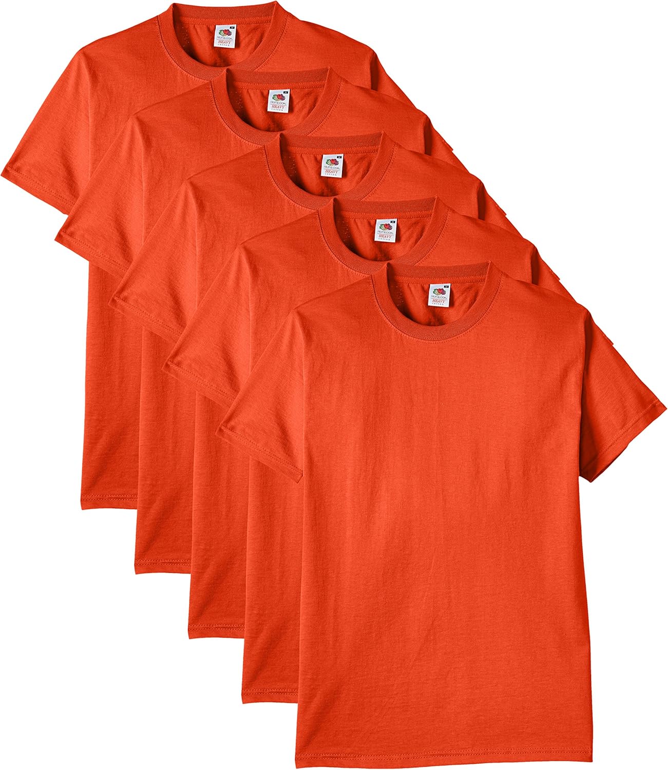 Fruit of the Loom Men's Heavy T-Shirt Pack of 5