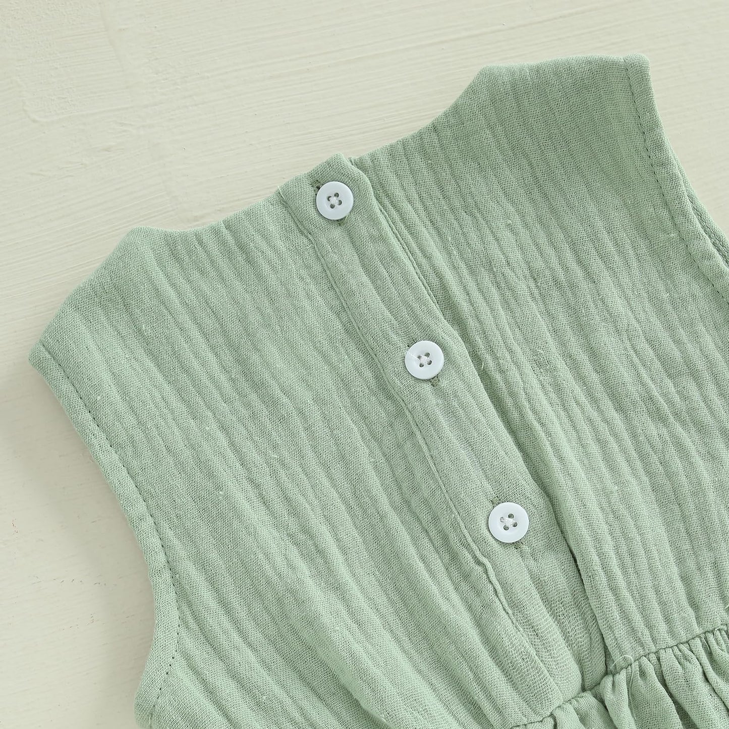 YILEEGOO Toddler Baby Girl Summer Outfits Cotton Baby Clothes Ribbed Sleeveless Bow Ruffled Tank Vest Shirt Tops with Shorts Set