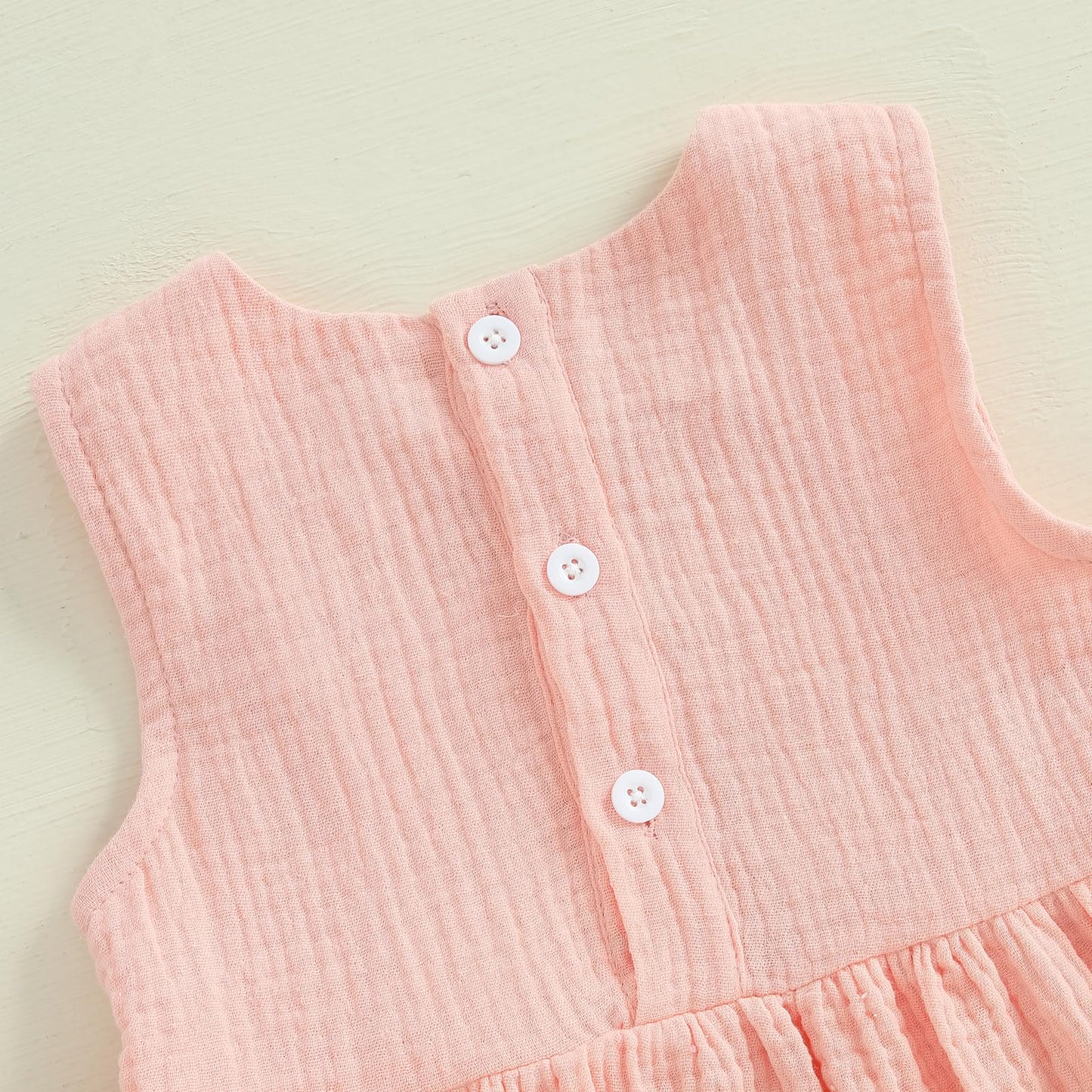 YILEEGOO Toddler Baby Girl Summer Outfits Cotton Baby Clothes Ribbed Sleeveless Bow Ruffled Tank Vest Shirt Tops with Shorts Set