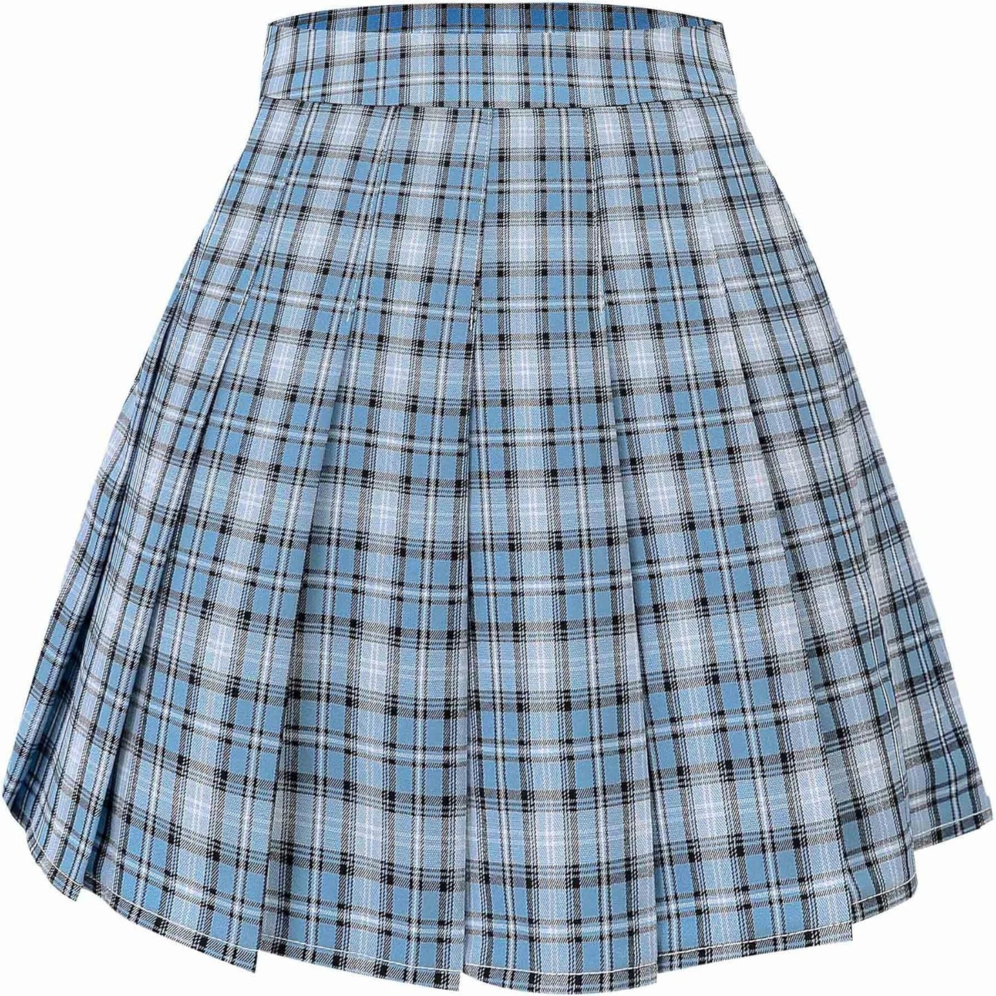 Hoerev Women Girls Short High Waist Pleated Skater Tennis School Skirt