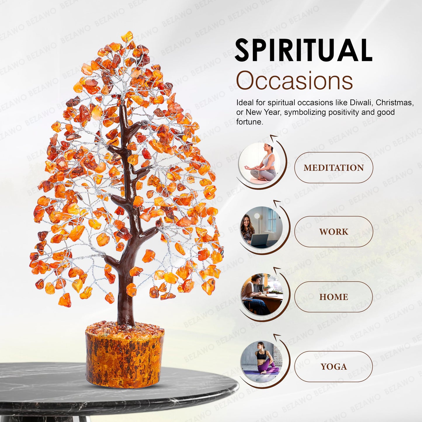 Green Jade Feng Shui Healing Crystals Tree of Life Handmade Gemstone Crystal Tree Bonsai for Spiritual Gifts Home Decor Present mum Gift for Women birthday gifts for men house warming gifts, 10-12"