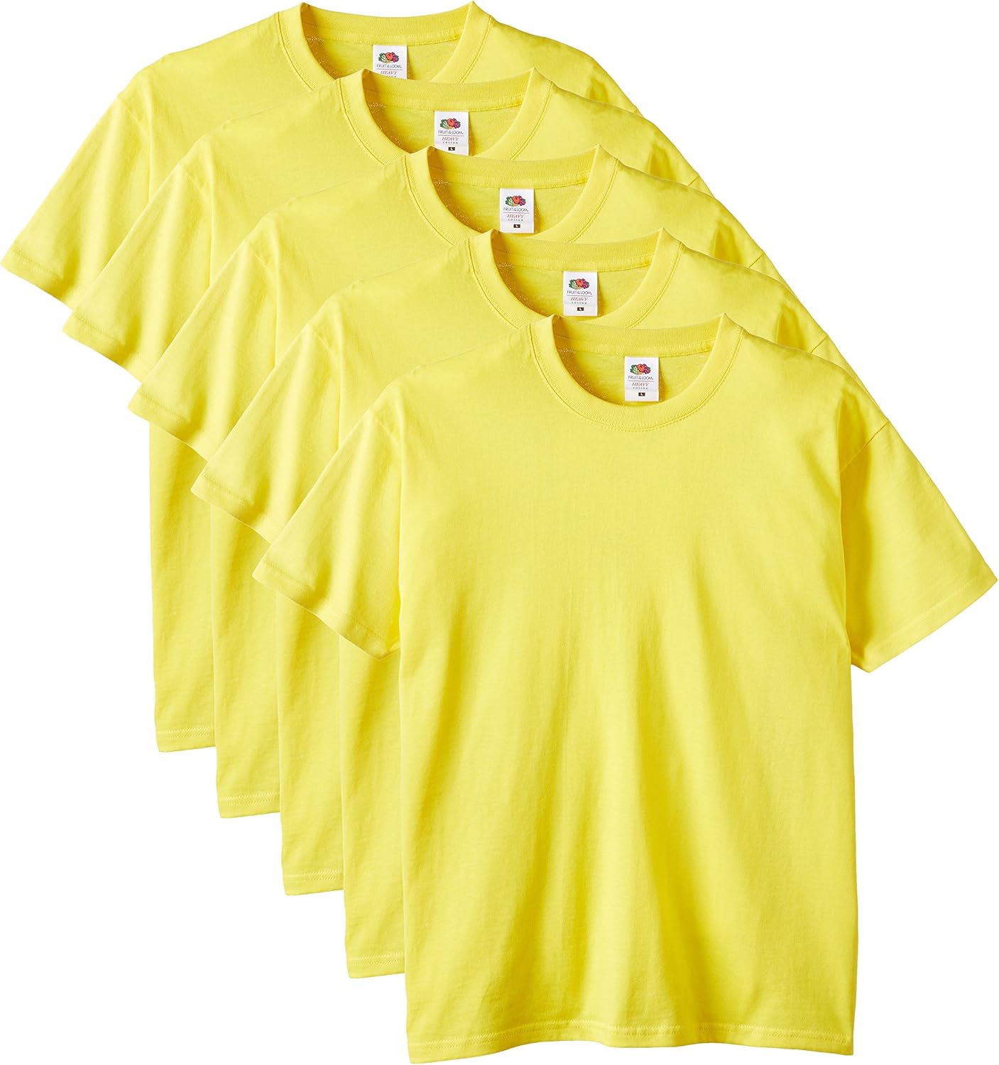 Fruit of the Loom Men's Heavy T-Shirt Pack of 5