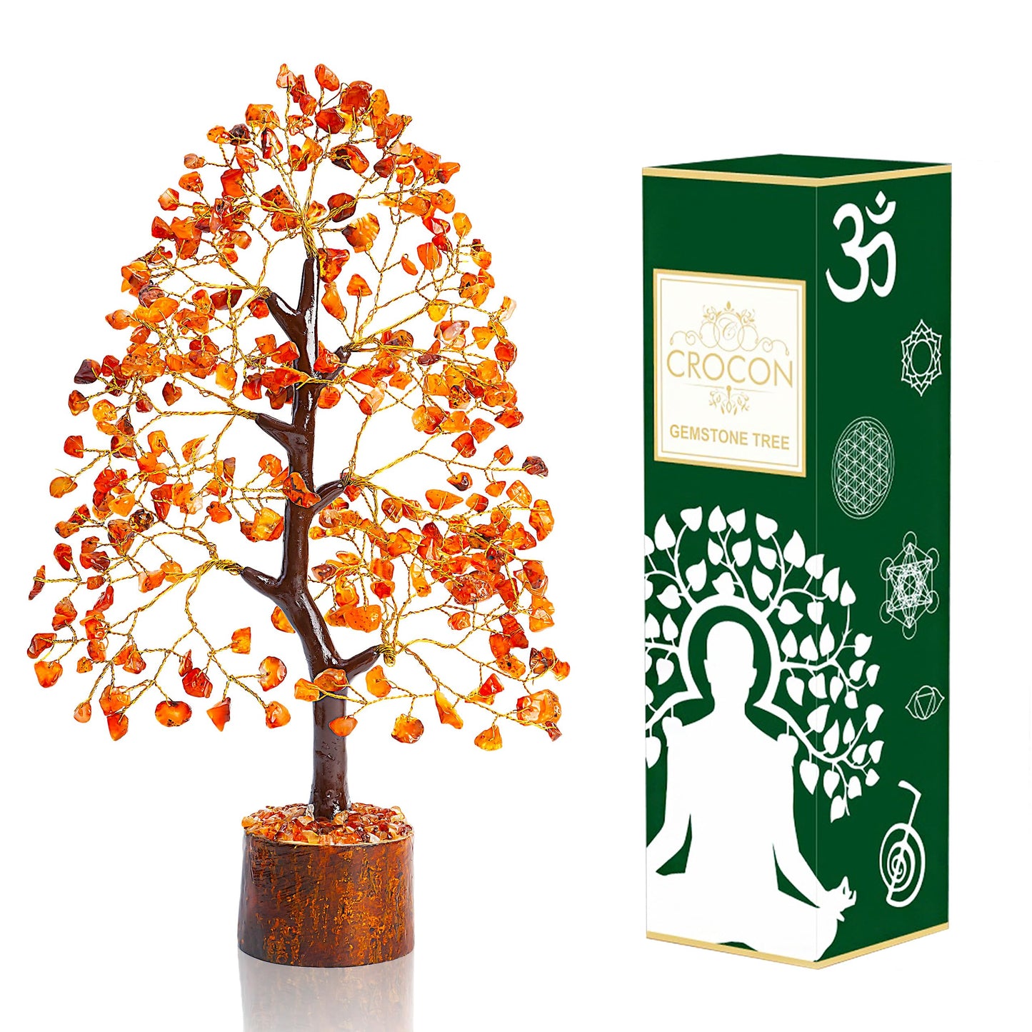 Green Jade Feng Shui Healing Crystals Tree of Life Handmade Gemstone Crystal Tree Bonsai for Spiritual Gifts Home Decor Present mum Gift for Women birthday gifts for men house warming gifts, 10-12"