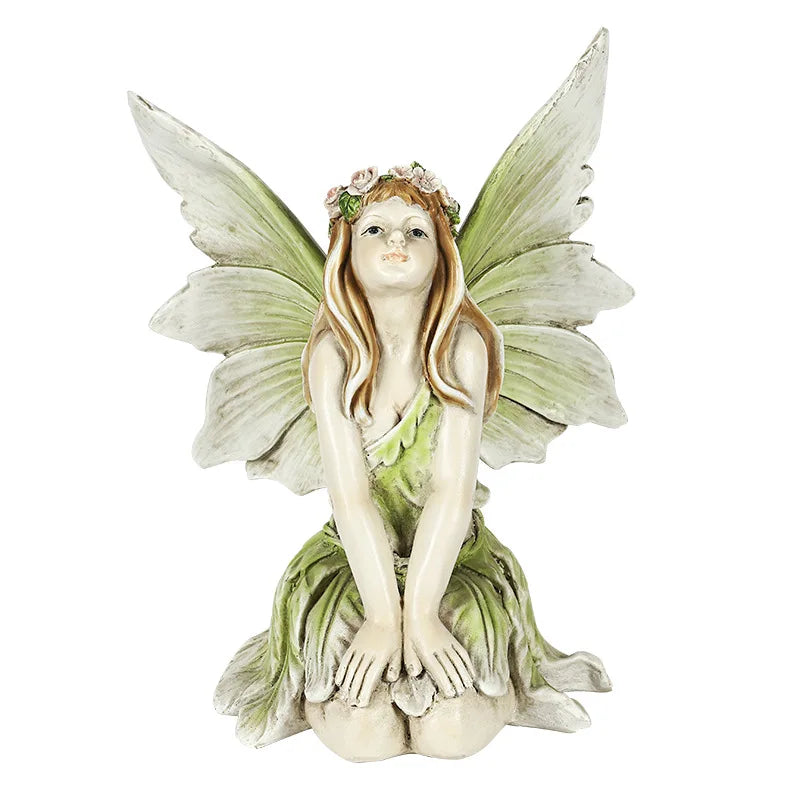 European style girl flower fairy home accessories resin elf girl ornaments fairy tale garden figurines crafts garden decoration