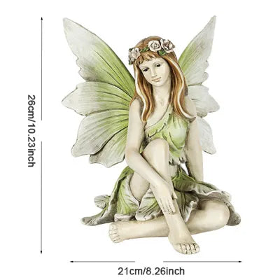 European style girl flower fairy home accessories resin elf girl ornaments fairy tale garden figurines crafts garden decoration