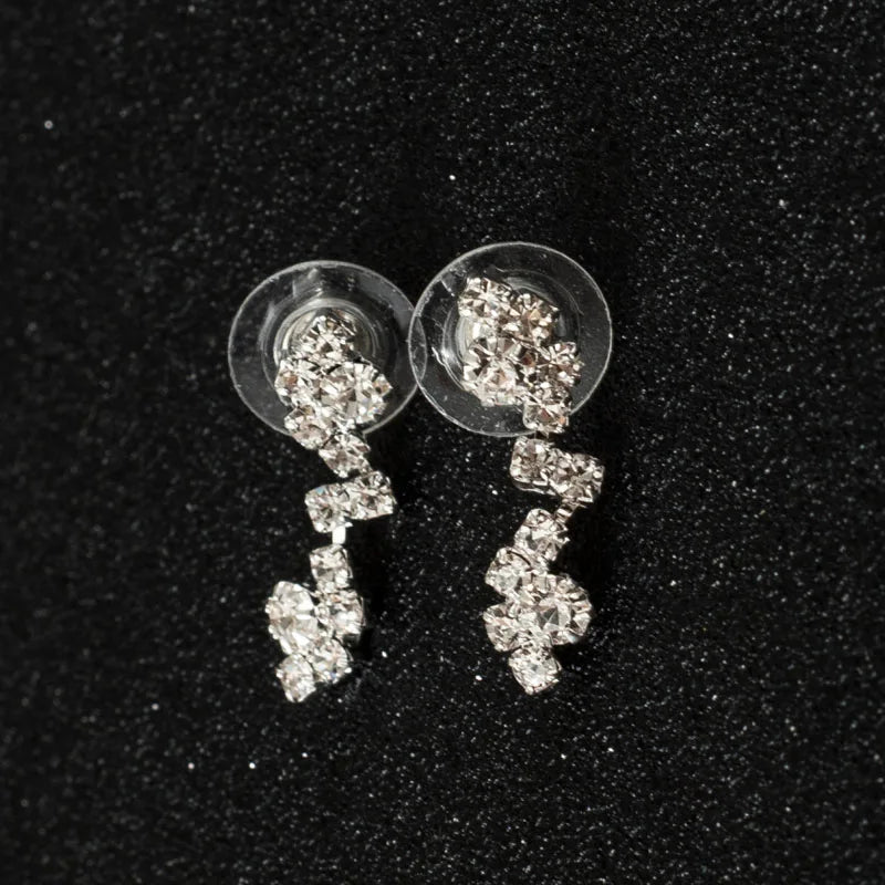 Women’s Fashion Necklace & Earrings Set | Rhinestone Bridal Jewelry