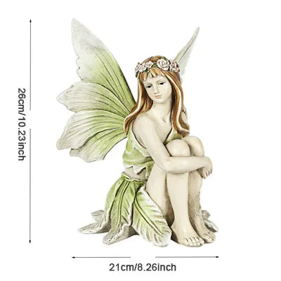 European style girl flower fairy home accessories resin elf girl ornaments fairy tale garden figurines crafts garden decoration