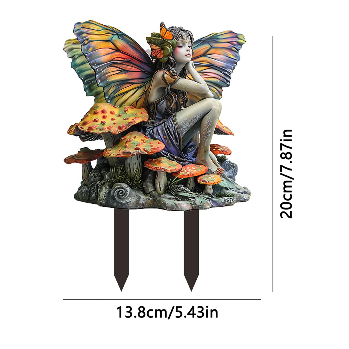 Fairy Garden Stakes Garden 2D Acrylic fairy Stakes Flower fairy outdoor ground plug Garden fairy ground plug for Yards Patio