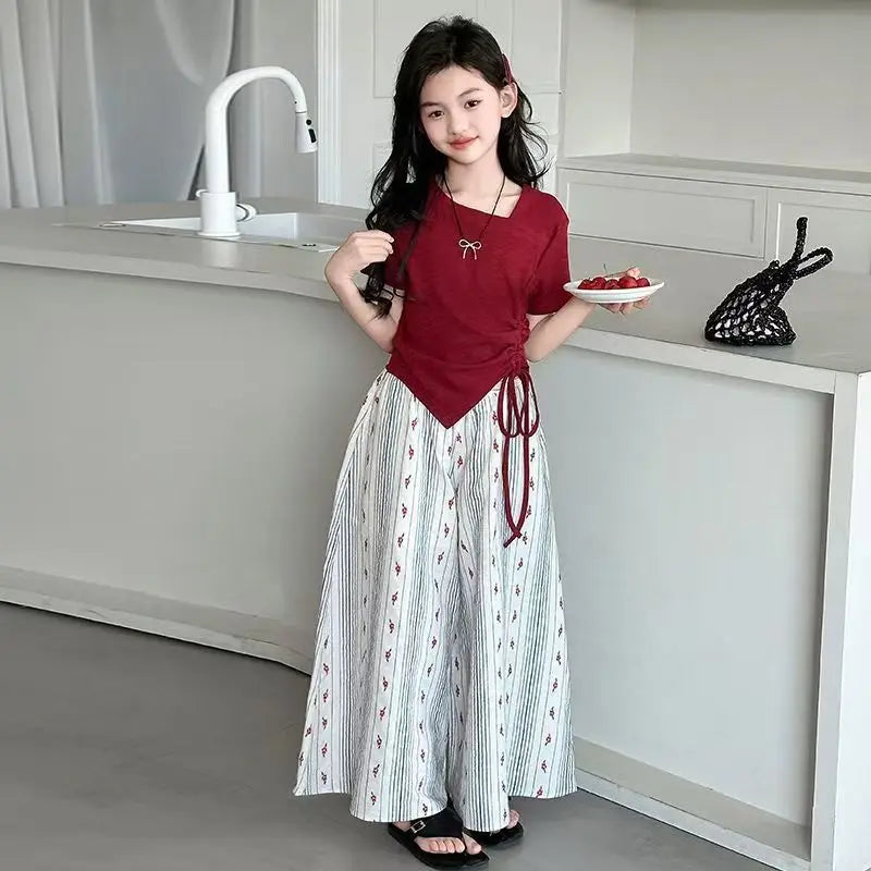 Luxury Korean Kids Summer Clothing Set for Girls