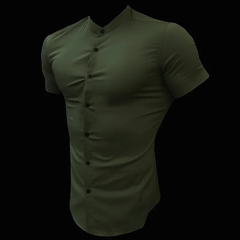 Men’s Slim Fit Short Sleeve Shirt | Summer Dress