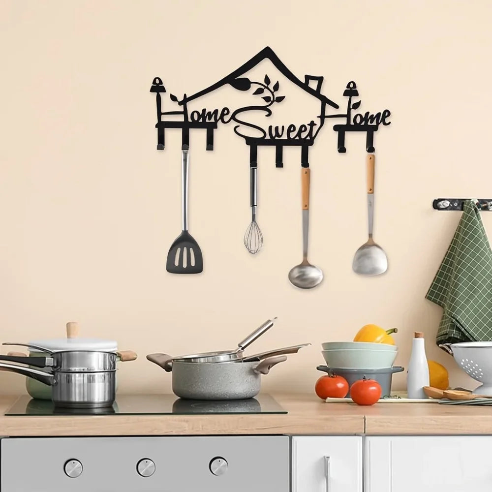 Metal Wall Mounted Coat Rack – Modern ‘Home Sweet Home