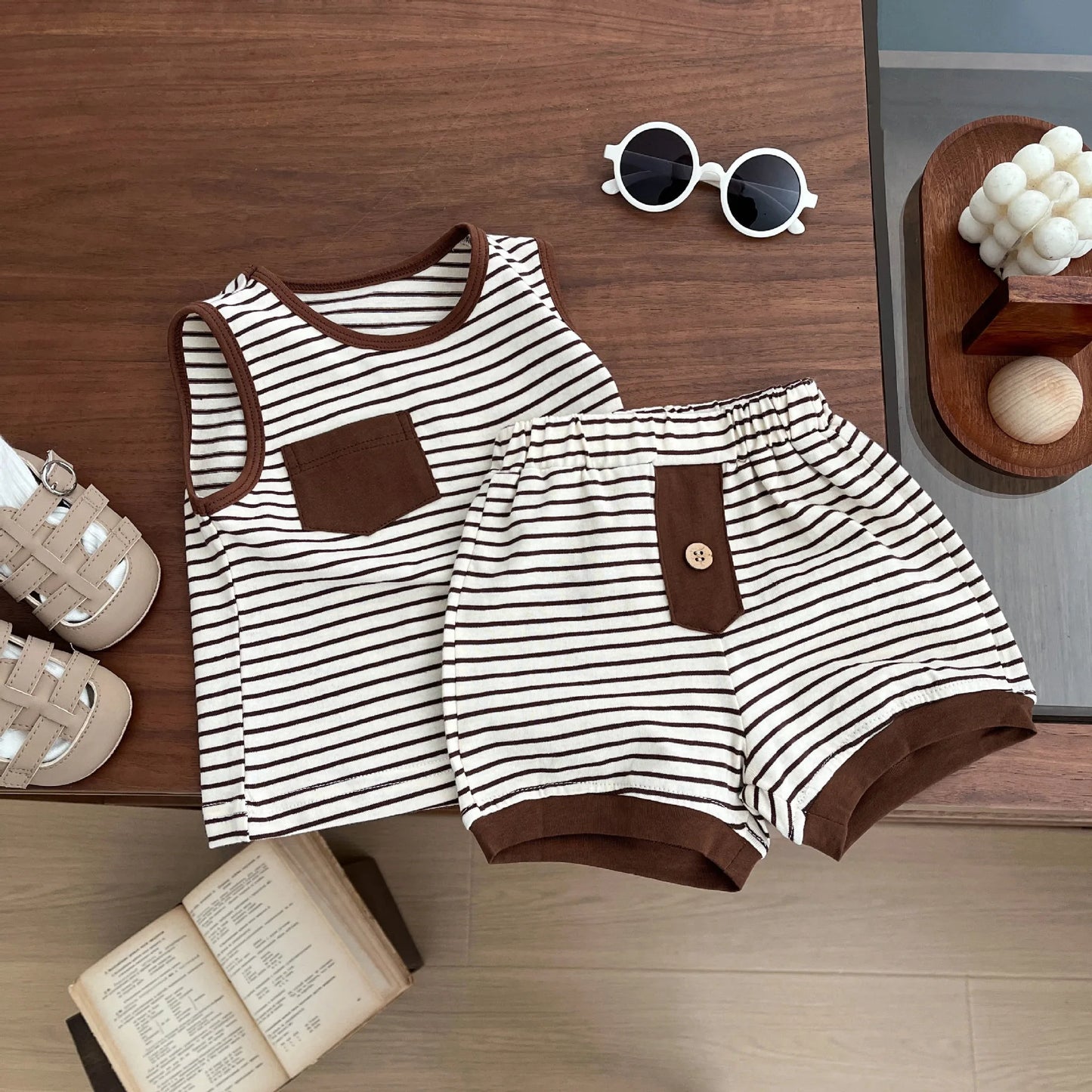 Kids Summer Stripe Clothing Set | 2-Piece Toddler Outfit for Boys & Girls
