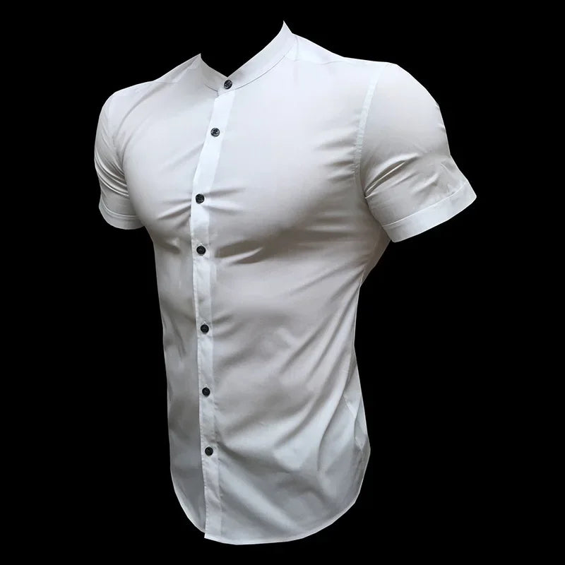 Men’s Slim Fit Short Sleeve Shirt | Summer Dress