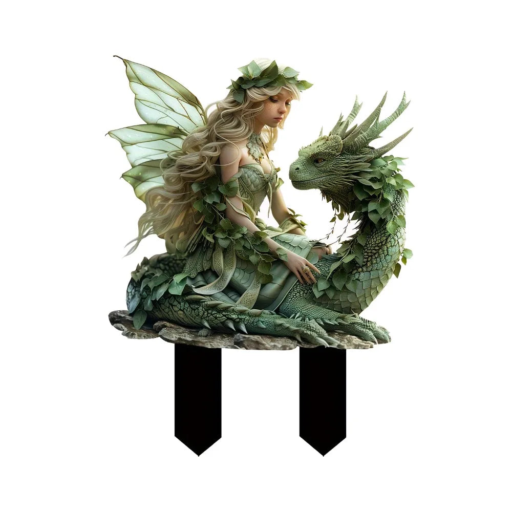 Micro Landscapes Acrylic Fairy Mini Figurine Cute Artificial Garden Floor Plugs Waterproof Creative Garden Stake Flower Pot