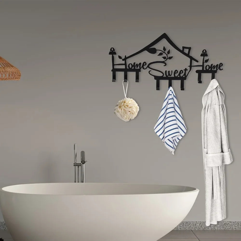 Metal Wall Mounted Coat Rack – Modern ‘Home Sweet Home