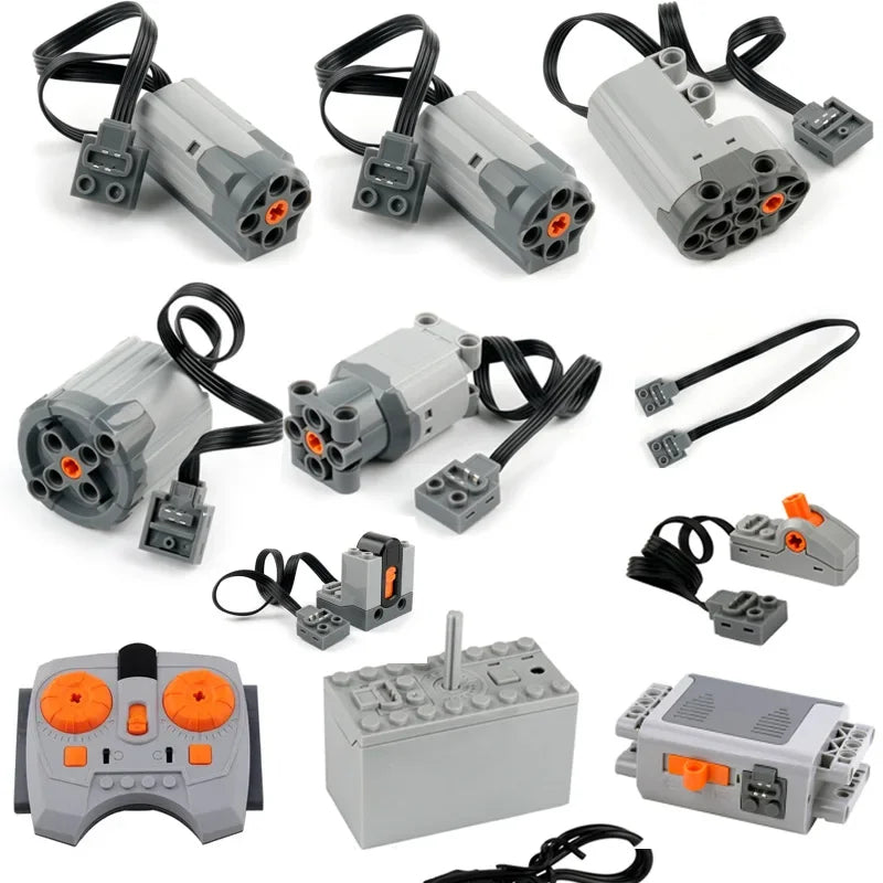 Servo Motor & Lithium Battery Box | Technical Building Blocks Parts