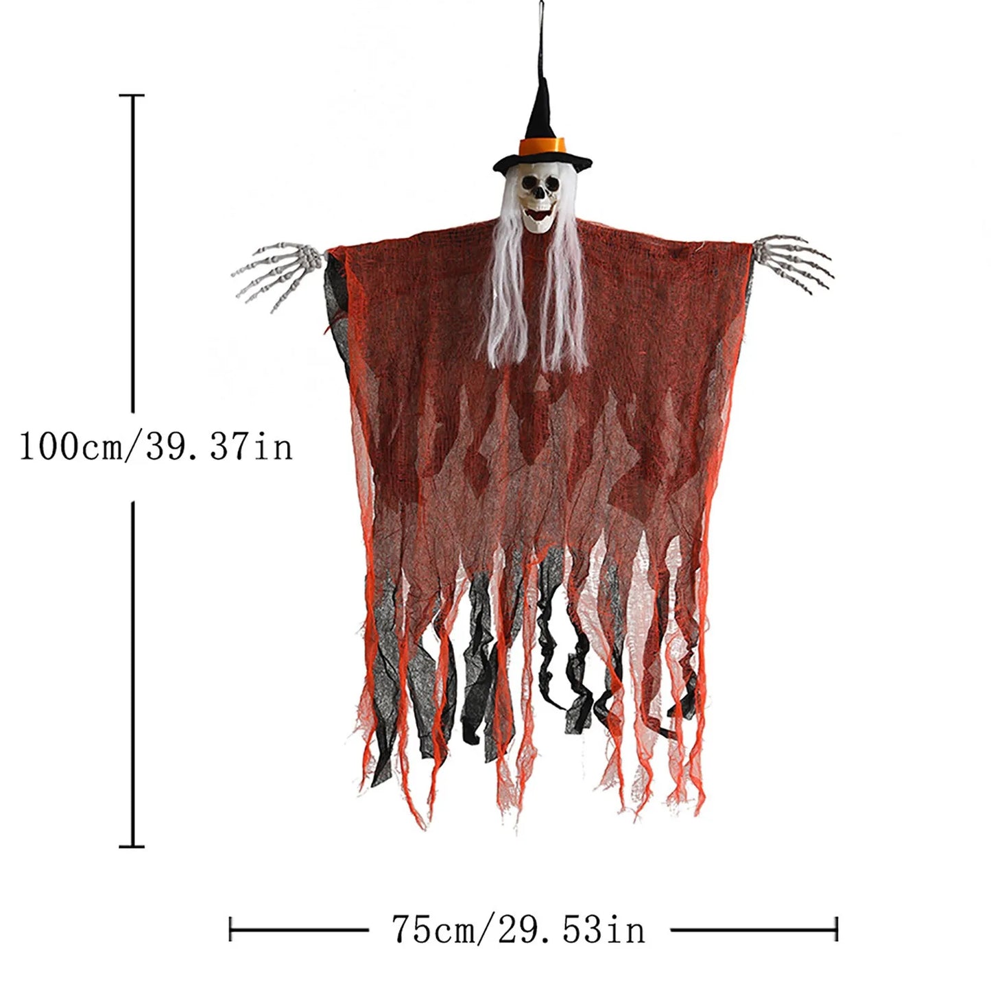 Skeleton Ghost Hanging Decoration | Spooky Horror Prop
