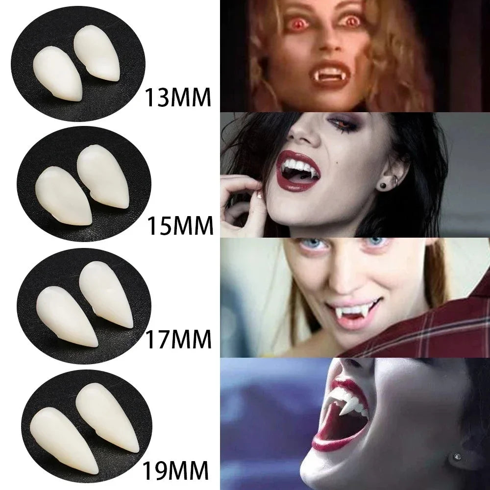 Resin Vampire Teeth Fangs with Glue | Cosplay Props