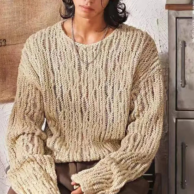 Men’s Autumn Knitted Sweater | Loose & Versatile