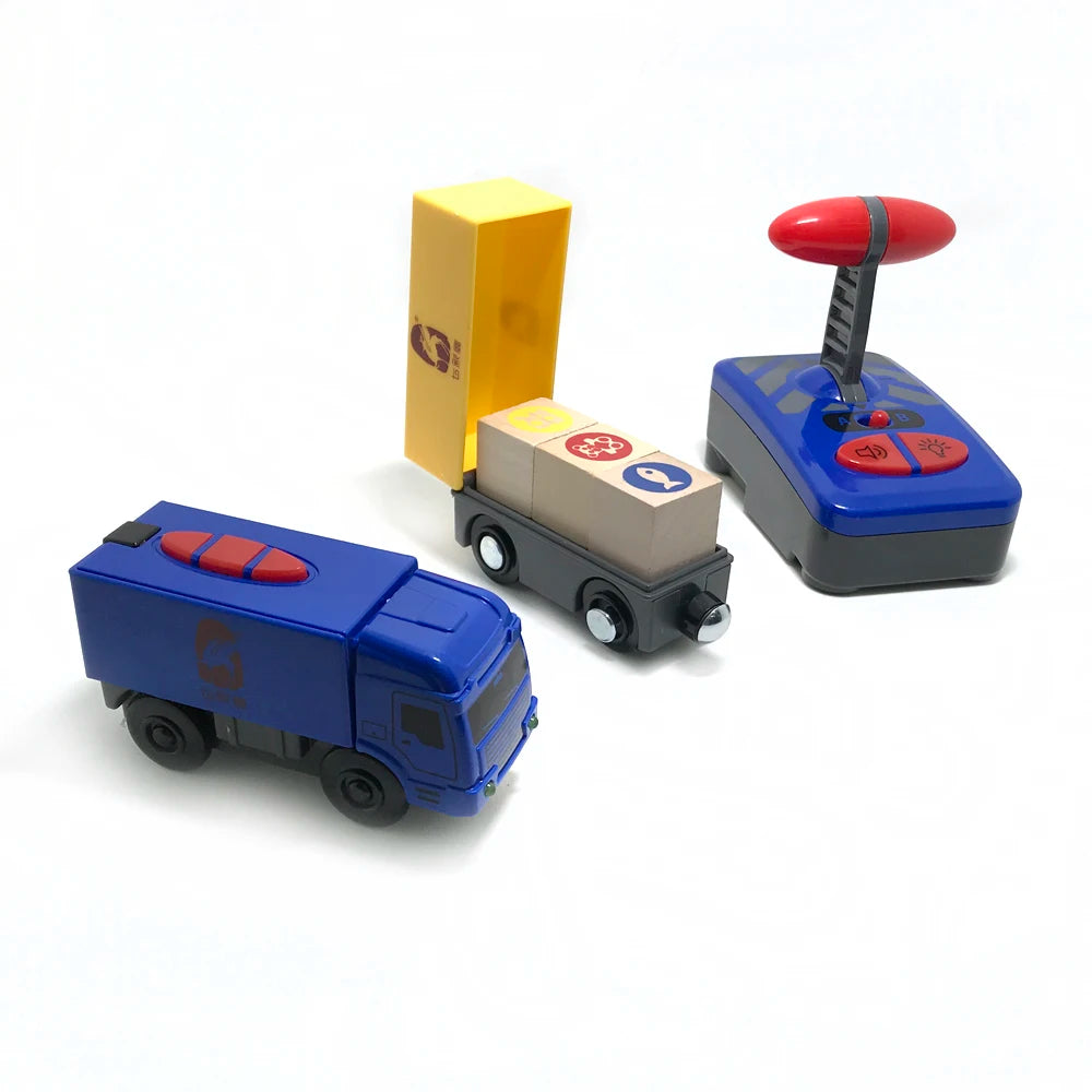 Remote Control Toy Cars & Electric Train Set | Kids Wooden Track Toys