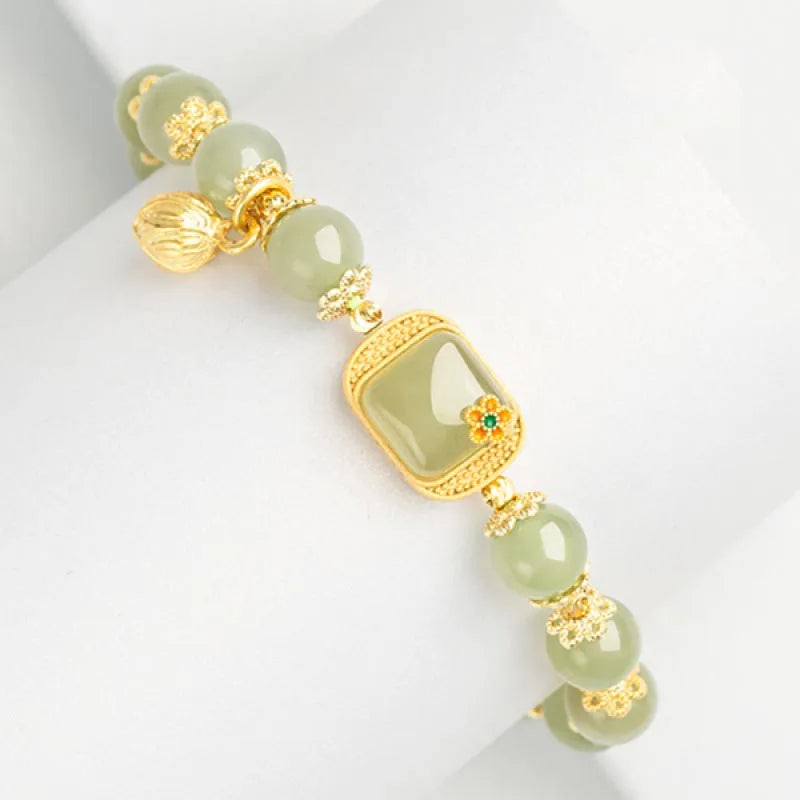 Natural Hetian Jade Bracelet | Elegant Jewelry for Women & Weddings