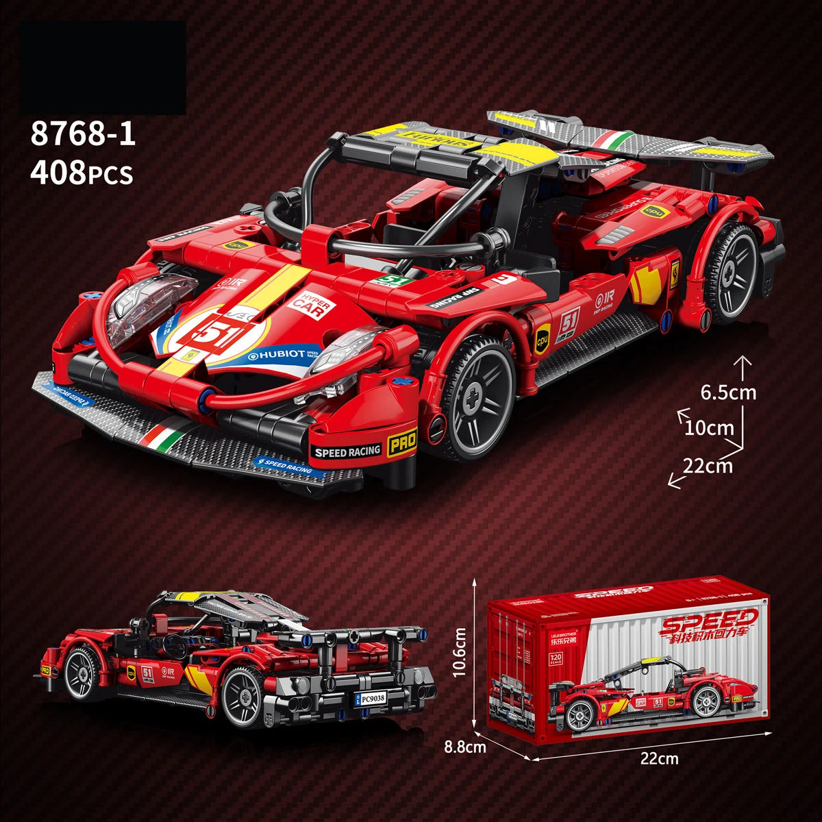 Lele Brothers Racing Car Building Blocks | Boys Assembly Toy Gift